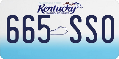 KY license plate 665SSO