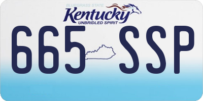 KY license plate 665SSP