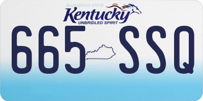 KY license plate 665SSQ