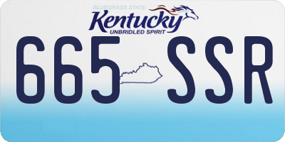KY license plate 665SSR