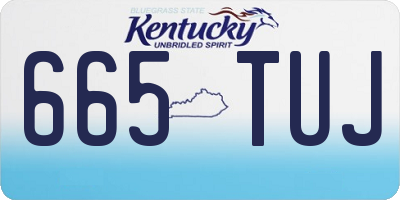 KY license plate 665TUJ