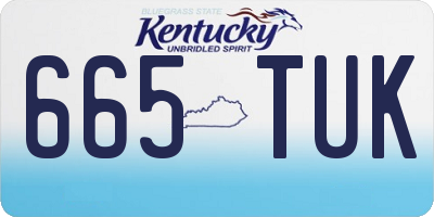 KY license plate 665TUK