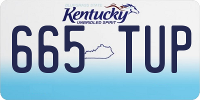 KY license plate 665TUP
