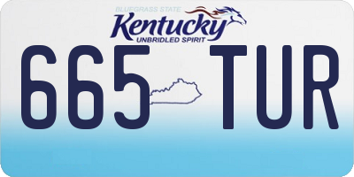KY license plate 665TUR