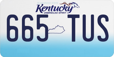 KY license plate 665TUS