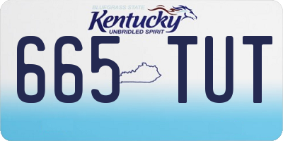 KY license plate 665TUT