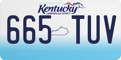 KY license plate 665TUV