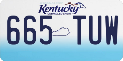 KY license plate 665TUW