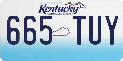 KY license plate 665TUY