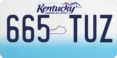 KY license plate 665TUZ
