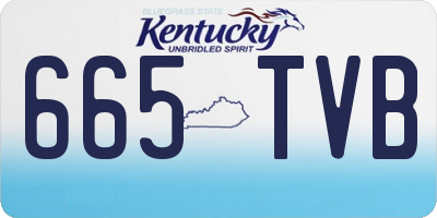 KY license plate 665TVB