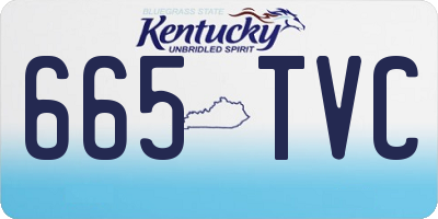 KY license plate 665TVC