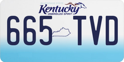 KY license plate 665TVD