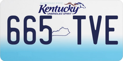 KY license plate 665TVE