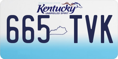 KY license plate 665TVK