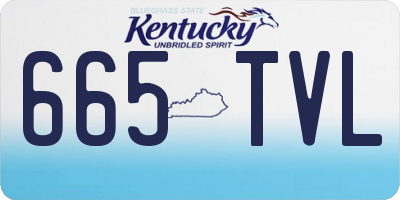 KY license plate 665TVL