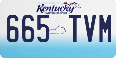 KY license plate 665TVM