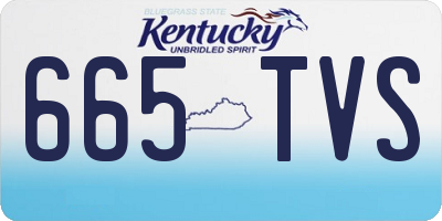 KY license plate 665TVS