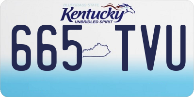 KY license plate 665TVU