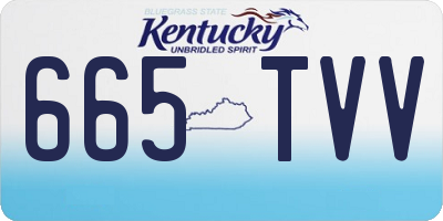 KY license plate 665TVV