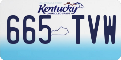 KY license plate 665TVW
