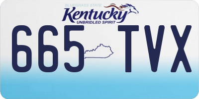 KY license plate 665TVX