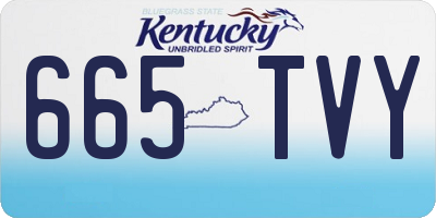 KY license plate 665TVY