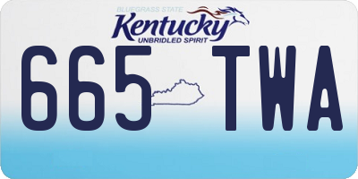 KY license plate 665TWA