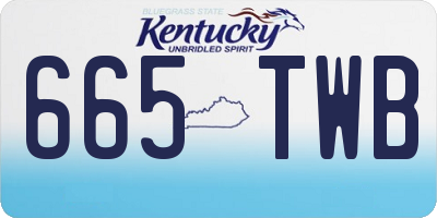 KY license plate 665TWB