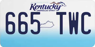 KY license plate 665TWC