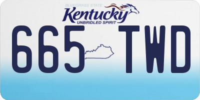 KY license plate 665TWD