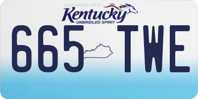 KY license plate 665TWE
