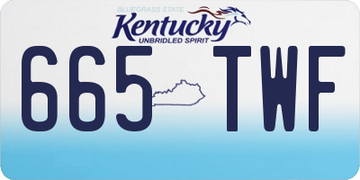 KY license plate 665TWF