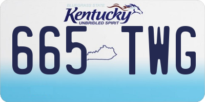 KY license plate 665TWG