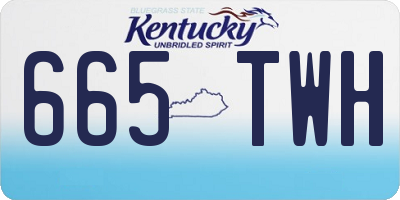 KY license plate 665TWH
