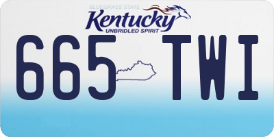 KY license plate 665TWI