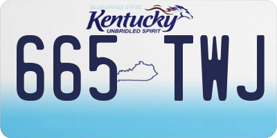 KY license plate 665TWJ