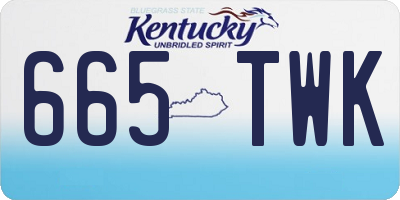 KY license plate 665TWK