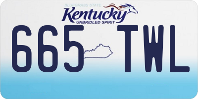 KY license plate 665TWL