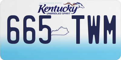 KY license plate 665TWM