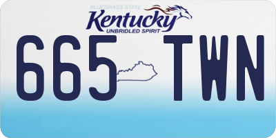 KY license plate 665TWN