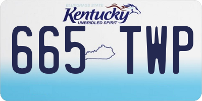 KY license plate 665TWP
