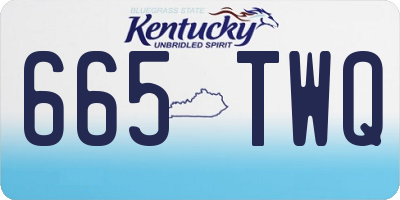 KY license plate 665TWQ