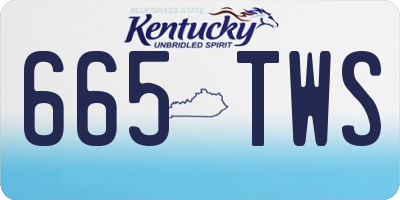 KY license plate 665TWS
