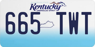 KY license plate 665TWT