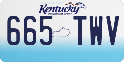 KY license plate 665TWV