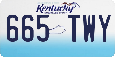 KY license plate 665TWY