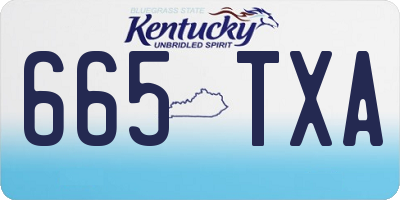 KY license plate 665TXA