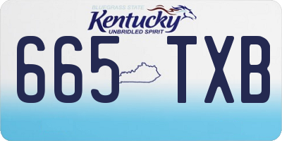 KY license plate 665TXB