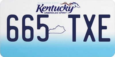 KY license plate 665TXE